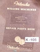 Milwaukee-Kearney & Trecker-Trecker-Milwaukee Kearney Trecker 1H & 2HL, Milling Machine Repair Parts Manual-1H-2H-H-HL-01
